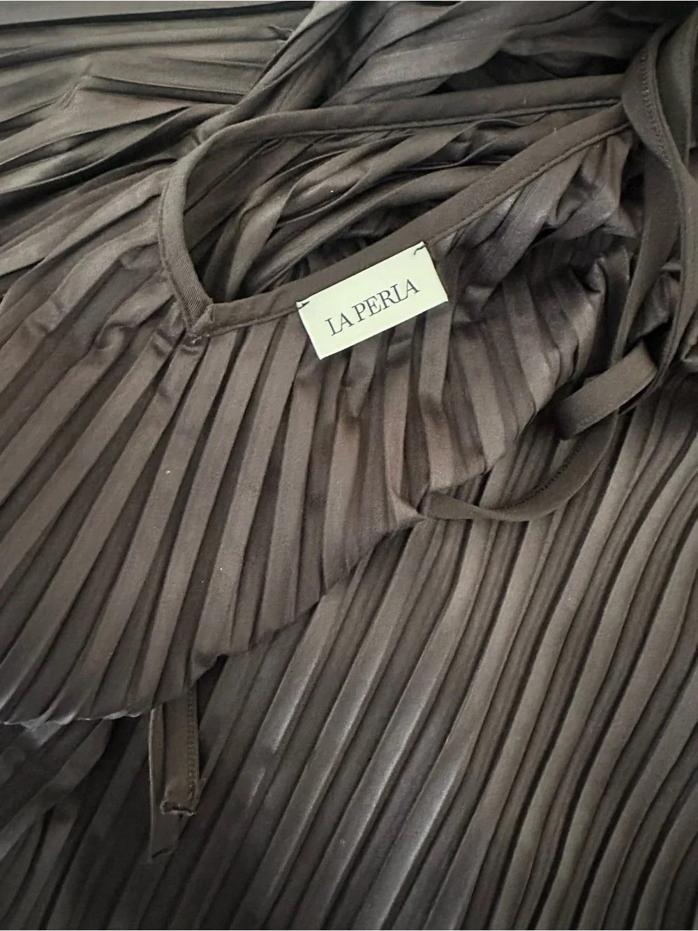 Rare🖤La Perla Black Halter Pleated Swim Cover-Up